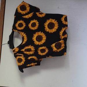 Sun flower cut out back top